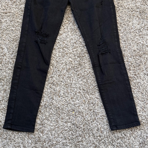 American Eagle Outfitters Skinny Jeans Distressed Black size 10 - Picture 4 of 12